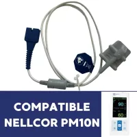 Capteur SpO2 réutilisable pour oxymètre Nellcor PM10N