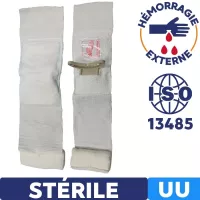 Pansement israélien compressif stérile First Care Blanc