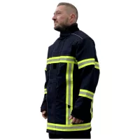 Veste d'intervention textile bleue bandes Triple Trim