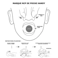 Masque de bouche-à-bouche avec étui soudé