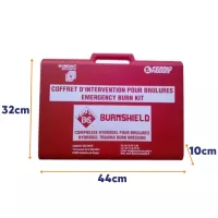 Mallette rigide rouge vide - Marquage BURNSHIELD