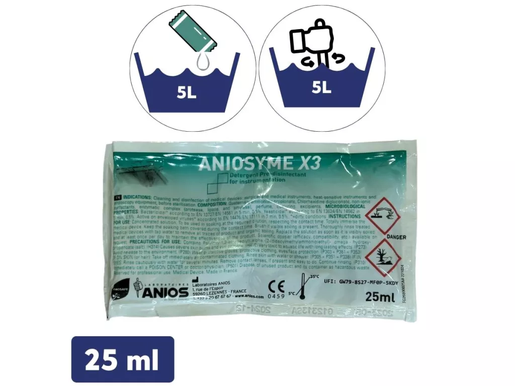 Détergent pré - désinfectant de l'instrumentation Aniosyme X3